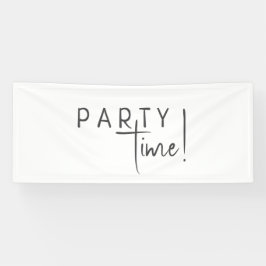 Minimalistische genderneutrale verjaardagsfeesttij spandoek