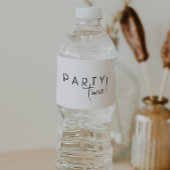 Minimalistische genderneutrale verjaardagsfeesttij waterfles etiket