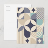 Minimalistische geometrie feestdagenkaart (Voorkant / Achterkant)