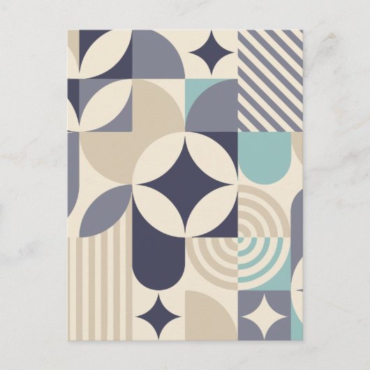 Minimalistische geometrie feestdagenkaart (Voorkant)