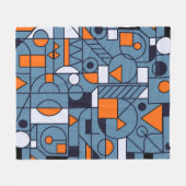 Minimalistische geometrie: Retro Abstract Poster Fleece Deken (Voorkant (Horizontaal))