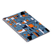 Minimalistische geometrie: Retro Abstract Poster Notitieboek (Rechterzijde)