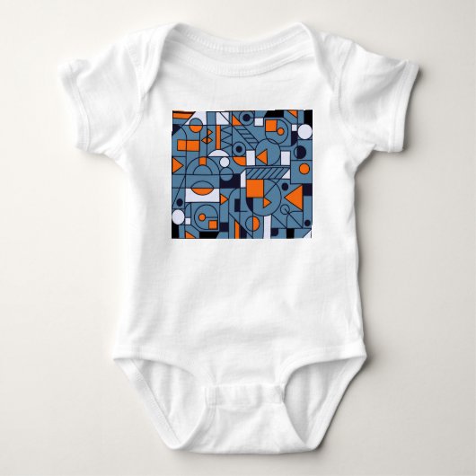 Minimalistische geometrie: Retro Abstract Poster Romper (Voorkant)
