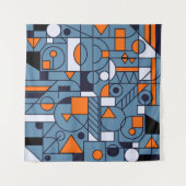 Minimalistische geometrie: Retro Abstract Poster Wandkleed (Voorkant (horizontaal))