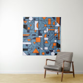Minimalistische geometrie: Retro Abstract Poster Wandkleed (In Situ (horizontaal))