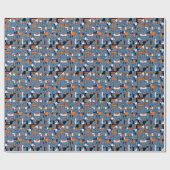 Minimalistische Geometrie: Retro Abstracte Poster Cadeaupapier (Vlak)