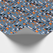 Minimalistische Geometrie: Retro Abstracte Poster Cadeaupapier (Hoek)
