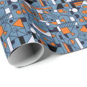 Minimalistische Geometrie: Retro Abstracte Poster Cadeaupapier (Rol Hoek)
