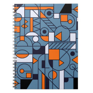 Minimalistische Geometrie: Retro Abstracte Poster Notitieboek