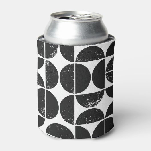 Minimalistische geometrie: Scandinavische halve ci Blikjeskoeler (Blikje Voorkant)