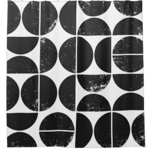 Minimalistische geometrie: Scandinavische halve ci Douchegordijn