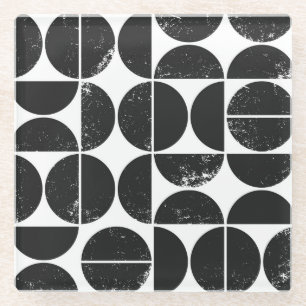 Minimalistische geometrie: Scandinavische halve ci Glazen Onderzetter