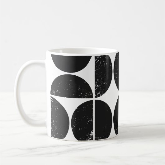 Minimalistische geometrie: Scandinavische halve ci Koffiemok (Links)