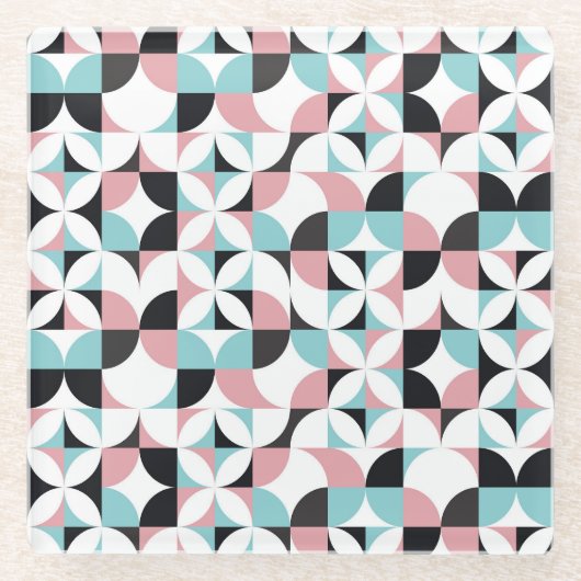 Minimalistische geometrie, Scandinavische kunstwer Glazen Onderzetter (Voorkant)