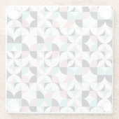 Minimalistische geometrie, Scandinavische kunstwer Glazen Onderzetter (Achterkant)