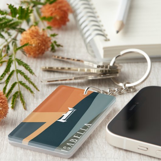  minimalistische geometrische Abstract Sleutelhanger (Voorkant Rechts)