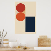 Minimalistische geometrische Abstracte vectorkunst Poster (Keuken)