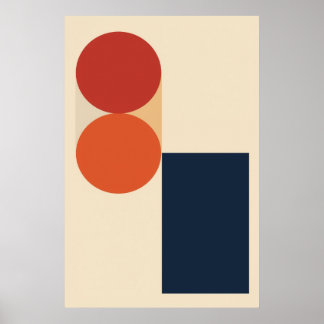 Minimalistische geometrische Abstracte vectorkunst Poster
