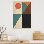 Minimalistische geometrische Abstracte vectorkunst Poster (Keuken)