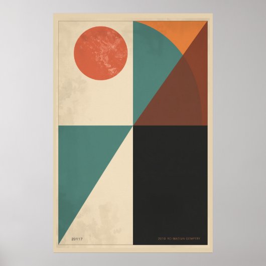Minimalistische geometrische Abstracte vectorkunst Poster (Voorkant)