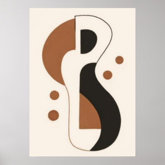 Minimalistische geometrische abstracte wandkunst | poster