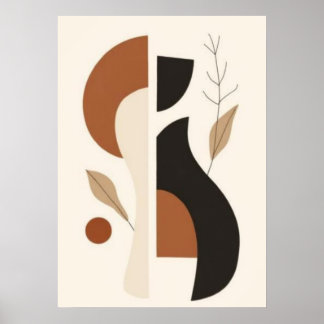 Minimalistische geometrische abstracte wandkunst | poster