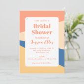 Minimalistische geometrische bruidsdouche uitnodig kaart (Staand voorkant)