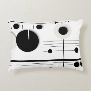 Minimalistische geometrische cirkel symfonie lijne accent kussen