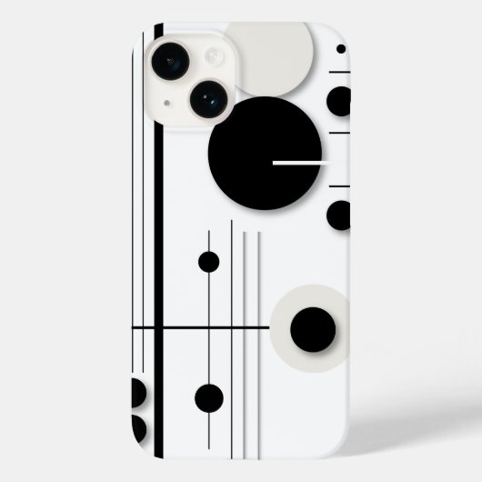 Minimalistische geometrische cirkel symfonie lijne Case-Mate iPhone case (Achterkant)