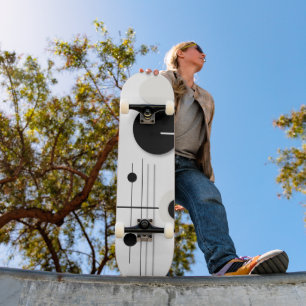 Minimalistische geometrische cirkel symfonie lijne persoonlijk skateboard
