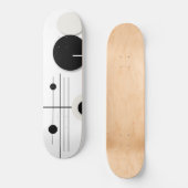 Minimalistische geometrische cirkel symfonie lijne persoonlijk skateboard (Voorkant)