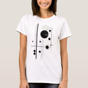 Minimalistische geometrische cirkel symfonie lijne t-shirt