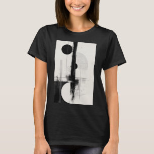 Minimalistische Geometrische Contrast T-shirt