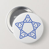 Minimalistische geometrische Davidster-kunst Ronde Button 7,6 Cm (Voorkant /achterkant)