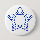 Minimalistische geometrische Davidster-kunst Ronde Button 7,6 Cm (Voorkant)