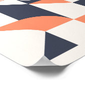 Minimalistische geometrische driehoeken en gebogen poster (Hoek)