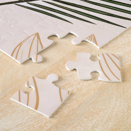 Minimalistische geometrische en botanische puzzel