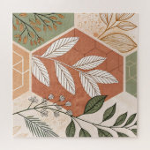 Minimalistische geometrische en botanische puzzel  (Horizontaal)