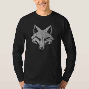 Minimalistische geometrische foxkunst t-shirt