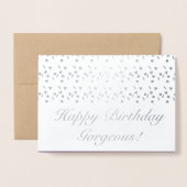 Minimalistische geometrische geboortedag van Confe Folie Kaarten (Voorkant met envelop)