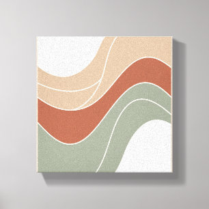 Minimalistische geometrische golfwandkunst - Scand Canvas Afdruk