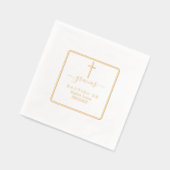 Minimalistische geometrische gouden echte Folie do Folie Servetten (Links)