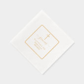 Minimalistische geometrische gouden echte Folie do Folie Servetten (Rechts)