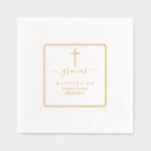 Minimalistische geometrische gouden echte Folie do Folie Servetten (Voorkant)