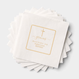 Minimalistische geometrische gouden echte Folie do Servetten
