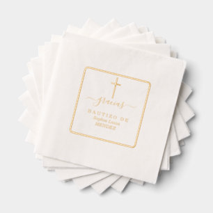 Minimalistische geometrische gouden echte Folie do Servetten
