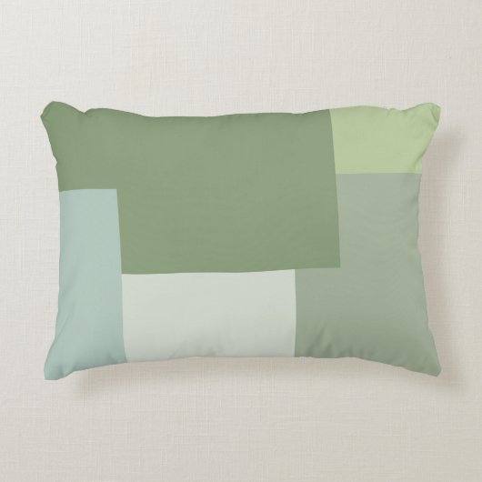 Minimalistische geometrische kleurblok Sage Green  Accent Kussen (Voorkant)