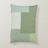 Minimalistische geometrische kleurblok Sage Green  Accent Kussen (Achterkant (Verticaal))