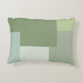 Minimalistische geometrische kleurblok Sage Green  Accent Kussen (Achterkant)