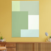Minimalistische geometrische kleurblok Sage Green  Canvas Afdruk (Insitu (Woonkamer))